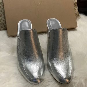 Joie platinum Landry silver shoes